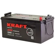 Автомобильный аккумулятор KRAFT AGM 210(3) евро L NEW (220 Ач)
