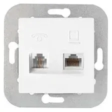 Розетка компьютерная Bylectrica Уют ТРК-002 (белый)