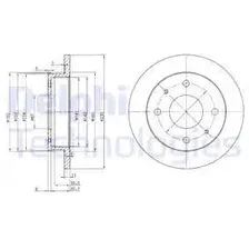 Тормозной диск DELPHI BG3337 полный , передняя ось