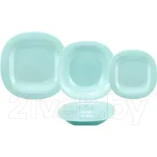 Набор тарелок Luminarc Carine P7628 (18шт, бирюзовый)