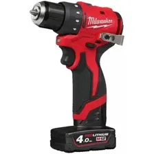 Дрель-шуруповерт Milwaukee M12 BLDDRC-402C 4933499688 (с 2-мя АКБ, кейс)
