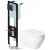 Унитаз подвесной Saniteco KW-9009W + Ани Пласт WCP4133
