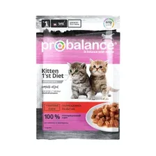 Влажный корм для котят PROBALANCE Kitten 1'st Diet телятина в желе пауч 85 г (4640011981439)