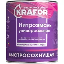 Эмаль Krafor НЦ-132 (1.7кг, черный)