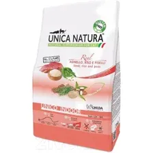 Сухой корм для кошек Unica Natura Indoor ягненок, рис, горох (1.5кг)