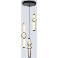 Люстра Ambrella LH11026/3 BK/SM (черный/дымчатый)