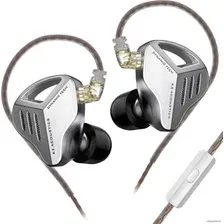 Наушники KZ Acoustics ZVX (с микрофоном, серебристый)