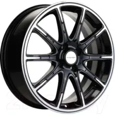 Литой диск Khomen KHW1707 Rio/Solaris 17x6.5" 4x100мм DIA 54.1мм ET 44мм Black FP