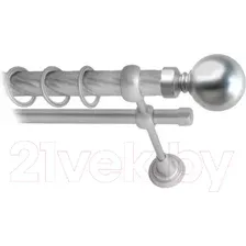 Карниз для штор Lm Decor Шар большой 059 2р витой 25/16мм (сатин, 3м)