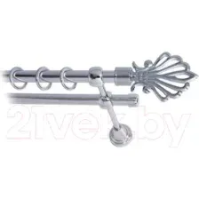 Карниз для штор Lm Decor Веер 006 2р гладкий (хром, 1.8м)
