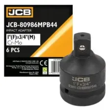 JCB-80986MPB44 Адаптер-переходник ударный 1'(F) х 3/4'(M) (усиленный ,сталь SCM440)