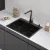 Кухонная мойка ARFEKA ECO AR мойка 600*500, коландер F, дозатор BLACK DECOR VOLCANIC