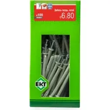 Дюбель-гвоздь ЕКТ Потайной 6x80 BW000011 (100 шт, нейлон)