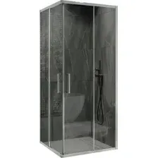 Душевой уголок MaybahGlass MGY-1328-5 (графит стекло/хром матовый)