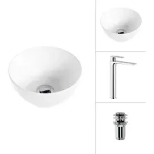 Умывальник Lauter 21601E + Reef 21CK8678C с донным клапаном 21190CH (хром)