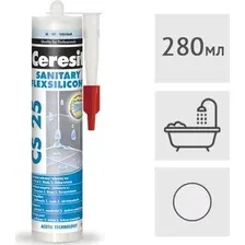 Герметик Ceresit CS 25 (280 мл, мраморно-белый)