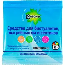 Биоактиватор Девон Порошок для биотуалетов, выгребных ям и септиков Н (30г)