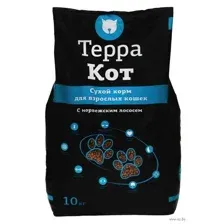 Сухой корм для кошек ТЕРРА КОТ говядина и овощи 10 кг 