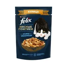 Влажный корм для кошек FELIX Мясные ломтики курица пауч 75 г (7613287155627)