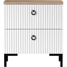 Тумба Black Red White Domenica KOM2S (белый/гикори кингстон)
