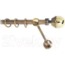 Карниз для штор Lm Decor Мельба 041 1р гладкий (антик, 2.4м)