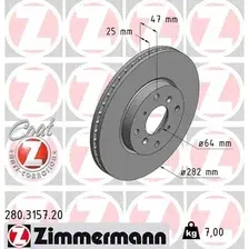 Тормозной диск ZIMMERMANN 280.3157.20 вентилируемый , передняя ось