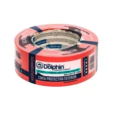 Скотч (лента) малярный ПВХ BLUE DOLPHIN Contractor 48 мм х 50 м красный