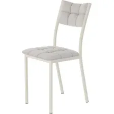 Стул AMC Comfort, 3К6.6, белый/серый кожзам