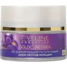 Крем для лица Eveline Gold&Retinol, Регенерирующий питательный, против морщин, 40+, 50 мл