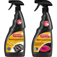 Средство для кухни Unicum Спрей Жироудалитель Для стеклокерамики + Для плит и духовок (2x500 мл)