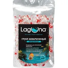 Грунт для аквариума Laguna Акриловый 016AR / 73904019 (400г, белый/красный)