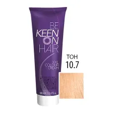 Крем-краска для волос Keen Colour Cream 10.7 ультра-светлый блонд коричневый