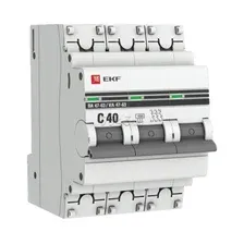 Автоматический выключатель EKF PROxima ВА 47-63 3P 40А C 4,5кA (mcb4763-3-40C-pro)
