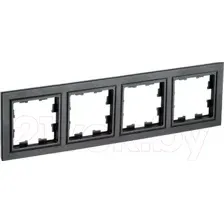 Рамка для выключателей и розеток IEK Brite BR-M42-K02 (черный)