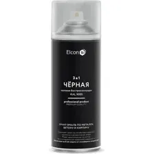 Грунт-эмаль Elcon По ржавчине 3в1 (520мл, матовый черный)
