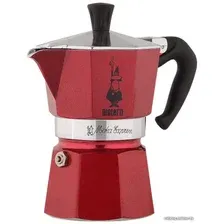 Гейзерная турка Bialetti Moka Express (6 порций, красный)