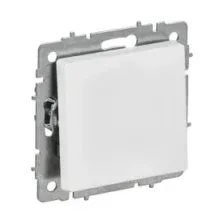 Выключатель 1-клавишный арктический белый IEK BRITE BR-V13-0-10-K91