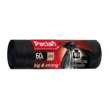 Пакеты для мусора Paclan Big & Strong  (60л, 20шт, черный)