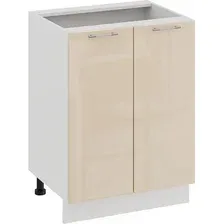 Шкаф напольный Трия Весна 1Н6 (белый/ваниль глянец)
