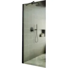 Душевая стенка MaybahGlass 119x195 MGD-688-6ш (сатин стекло/черный)