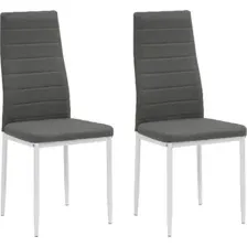 Стул Mio Tesoro Джия DC-060KD (2 шт, серый/белый)