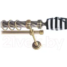 Карниз для штор Lm Decor Даймонд 135 2р витой 25/16мм (антик, 4м)