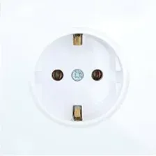 Розетка Lezard Zima 704-0288-122BQC с заземлением (белый)
