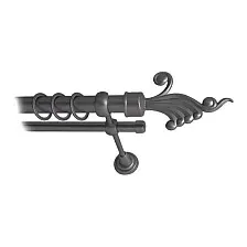 Карниз для штор Lm Decor Кения 023 2р гладкий (антрацит, 2м)
