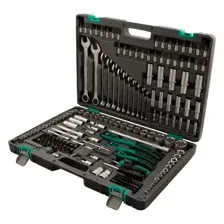 Набор инструментов Stels 1/4" 3/8" 1/2" Cr-V S2, усиленный кейс, 216 предметов арт. 14115