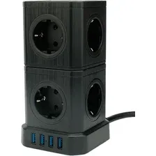 Сетевой фильтр Cablexpert Tower TWR-9-U4-B-2