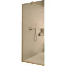 Душевая стенка MaybahGlass 79x195 / MGD-697-3у (бронзовое матовое стекло/золотой)