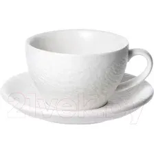 Чашка с блюдцем Corone Grafica XSY306/XSY307 / фк6954 (белый)