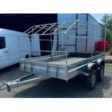 Двухосный прицеп AvtoS A30U2B (3000x1500x300, R16, ресс. AL-KO, тент 400мм)