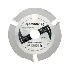 Диск пильный 125мм для УШМ по дереву три зуба 3.4мм Runner